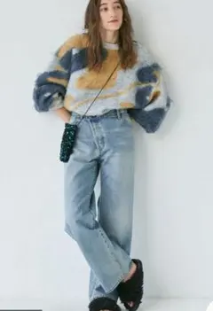 Ungrid シャギージャカードニット(美品)