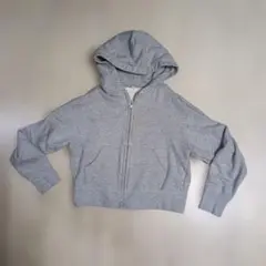 UNIQLO　グレー フード付き クロップドパーカー　Mサイズ