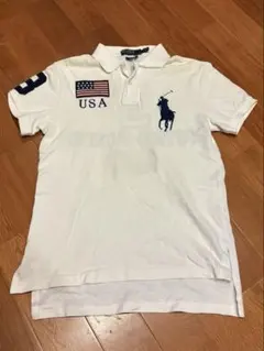 Polo by Ralph Lauren ホワイトポロシャツ S ビッグポニー