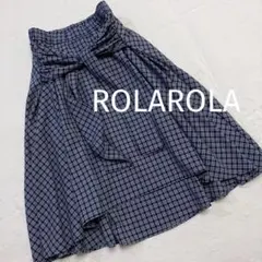 ROLAROLA ロラロラ TIED CHECK LONG SKIRT Fのサムネイル