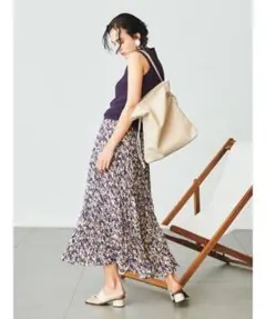 Mila Owen ハイネックニットドッキングワッシャーワンピース