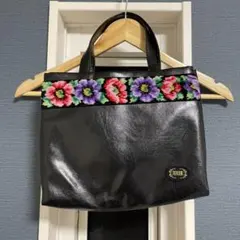 FEILER ハンドバッグ花柄刺繍