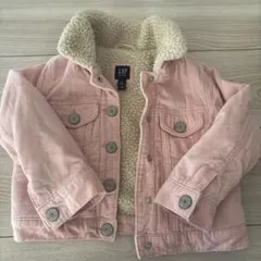 GAP コーデュロイデニムジャケット 3歳用 ピンク ボア