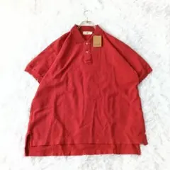 ジェイクルーJ.CREW 　レナウン　オーバーサイズポロシャツ レッドMコットンのサムネイル