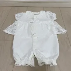 【petit main】レース半袖2WAYオール