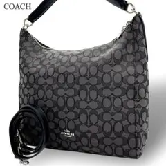 【極美品】 コーチ ショルダーバッグ ワンショルダー 2way シグネチャー　黒