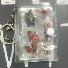 ミニ シール帳 キーホルダー 完成品 ズートピア 猫 うさぎのサムネイル
