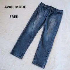 ストレッチデニムパンツ ブルー スリム F AVAIL MODEのサムネイル