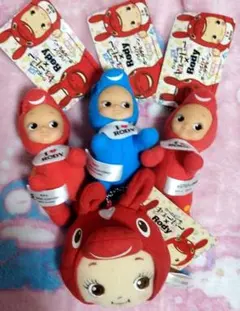 平成レトロ　キーホルダー　キューピー　ロディ　ブルー　レッド