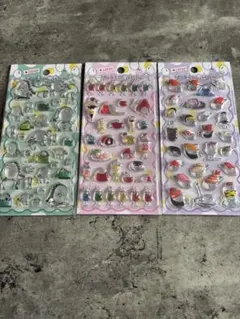 たまごあしシール　ぷっくりシール　3枚セット