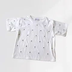 Double Flags ハート刺繍　半袖　Tシャツ　オフホワイト　Fのサムネイル