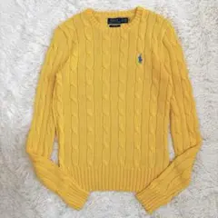 現行☆POLO RALPH LAUREN ケーブルニット 高級ピマコットン QR