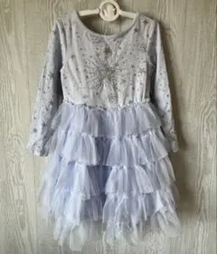 ライトブルー 星柄 フリルドレス