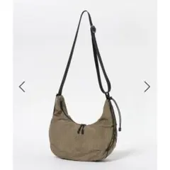 niko and... コード付きチェックショルダーバッグ カーキ