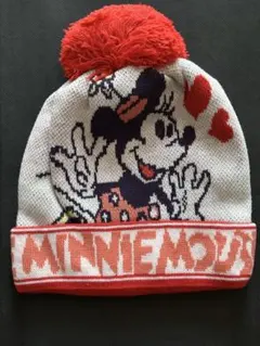 ミニーマウス ポンポン付きニット帽 MINNIE MOUSE 新品 DISNEY