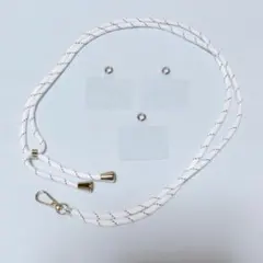 スマホストラップショルダー ホワイト/グレー