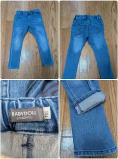ベビードール デニム 110 男の子 王冠ロゴ スキニー キッズ ボトムス