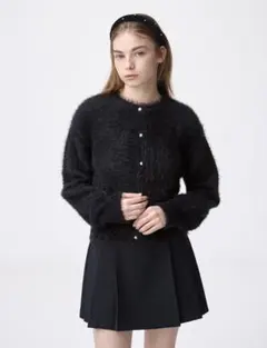 GU シャイニークルーネックカーディガン