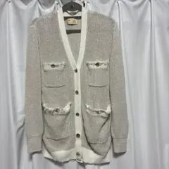 SALE 【美品】NANO universe ニットカーディガン フリンジM