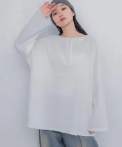 JEANASIS TCワッフル2WAYプルオーバー ホワイト フリーサイズ