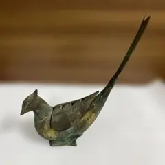 金属製 鳥型香炉 緑と金の装飾 - メルカリ
