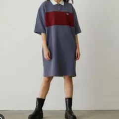 NICOLE CLUB ポロワンピース　M チャコールグレー　チュニックのサムネイル