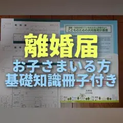 お子様いる人向け 離婚届3枚 分かりやすい離婚前の基礎知識冊子Q&A付き a64のサムネイル