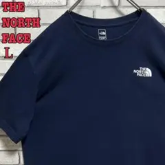 THE NORTH FACE☆Tシャツ ビッグロゴ ワンポイント L ネイビー