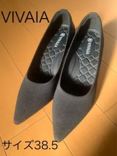 VIVAIA　ブラックウェッジソール　38.5