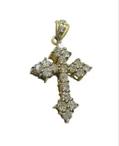 K18WG ダイヤモンド 0.20ct クロス ネックレス 十字架 2.7g - メルカリ