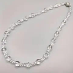 純粋輝き 水晶クリアビーズネックレス