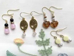 No.376 シンプル 秋ピアス まとめ売り お買い得 セール