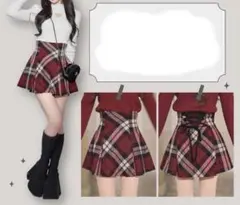 ミシェルマカロン オリジナルチェック柄美脚スカパン - メルカリ
