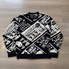 Huf 総柄ニットL