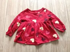 ベビーギャップ　トップス　赤　キッズ　ハート柄　80cm