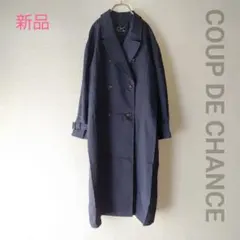 新品 COUP DE CHANCE/クードシャンス 春トレンチコート ネイビーのサムネイル