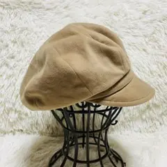 アルプス・カワムラ キャスケット　キャメル　スエード調