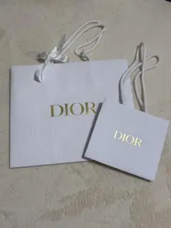 Dior ホワイトショップ袋セット 2枚入り