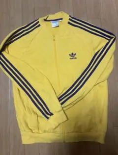 adidas イエロー ジップアップジャケット L