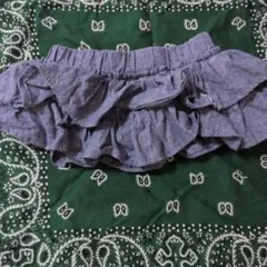 ベビードール　フリルパンツ　ショートパンツ　ベビーブルマ　80　デニム