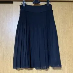 ✨値下げ✨ブラック プリーツスカート ひざ丈　38