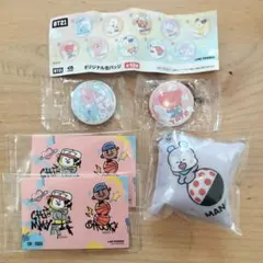 BT21 缶バッチ　ステッカー　キーホルダー 5個セット