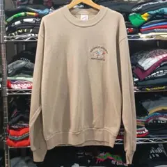 ヴィンテージUSA古着 USスペースアカデミー 刺繍 スウェット ベージュ