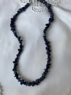 ネイビーブルー 天然石ネックレス