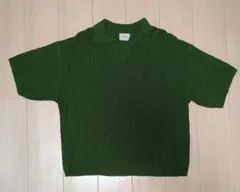 EMMA CLOTHES スキッパーニット 半袖 グリーンのサムネイル