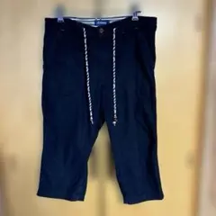 ✯*☻ ⭐️【Navy 】Lメンズハーフパンツ薄手♣︎ウエストゴム♣︎麻綿♣︎紺色✯*☻のサムネイル