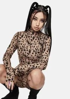 ANIMAL PRINT DRAWSTRING OPEN BACK SETのサムネイル