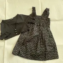 コムサイズム 90 ワンピース ボレロ　セット　黒