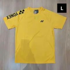 YONEX　Tシャツ Lサイズ 肩ロゴ イエロー　11