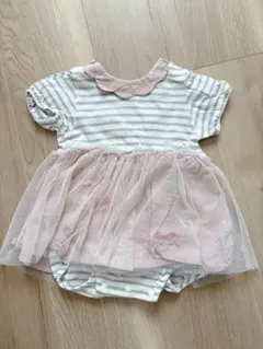 ★apres les cours★チュールスカート半袖ロンパース70cmピンク